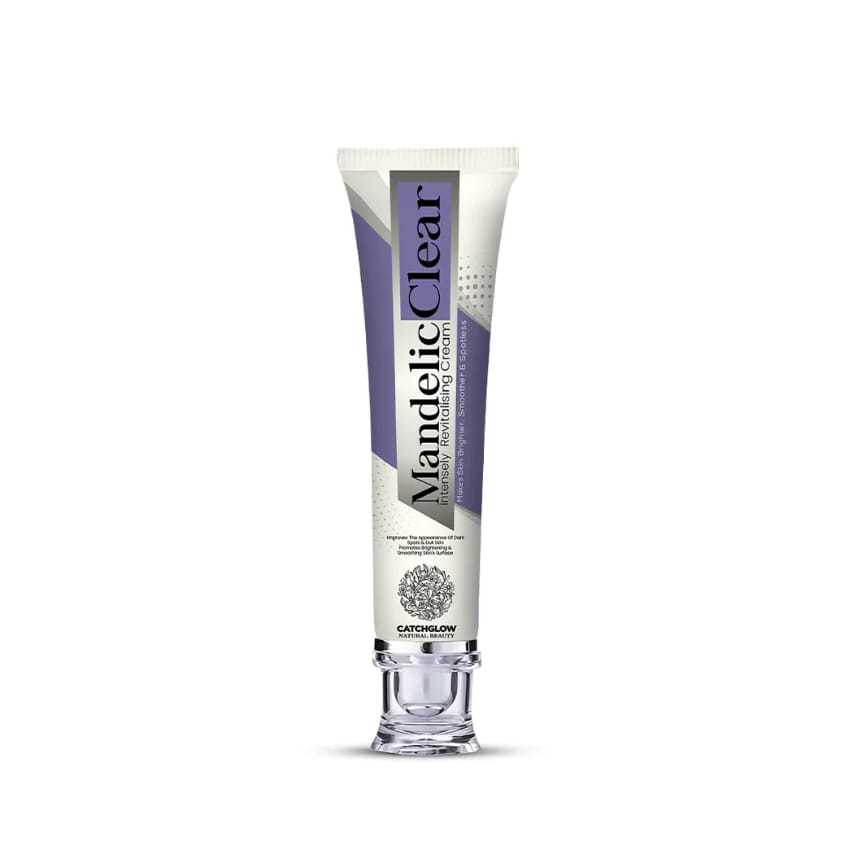 Mandelic Clear Intensely Revitalising Cream by Catchglow - Skin Brightening & Spotless Formula for Smooth, Radiant & Glowing Skin (80g)