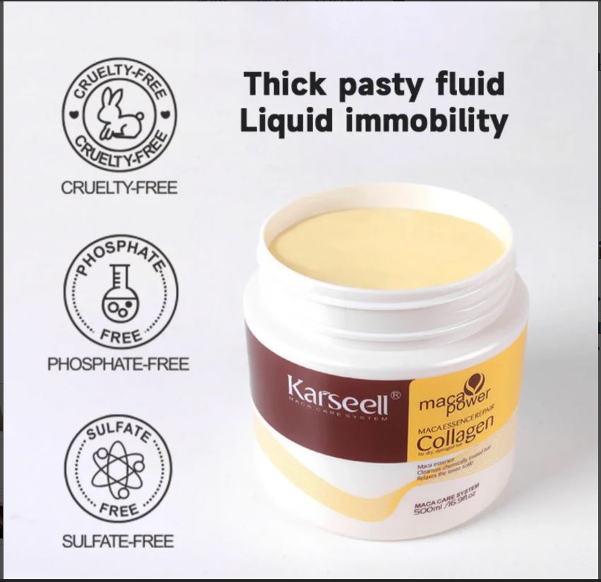 Karseell Maca Power Collagen Hair Mask – Deep Essence Repair for Dry & Damaged Hair | 500ml